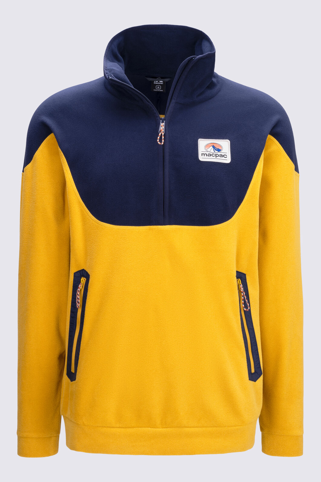 Macpac Men's Originals Fleece Pullover, Baritone Blue/Arrowwood, hi-res