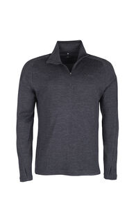 Macpac Men's Kauri 280 Merino Pullover, Charcoal Marle, hi-res