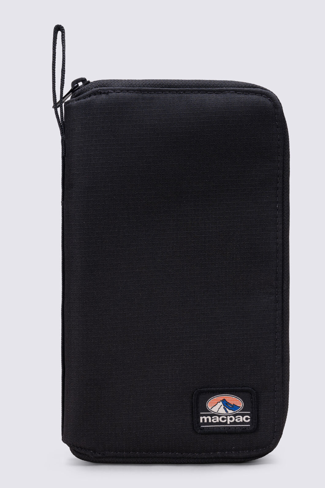 Macpac Wilderness Document Wallet RFID, Black/Orange, hi-res