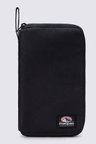 Macpac Wilderness Document Wallet RFID, Black/Orange, hi-res