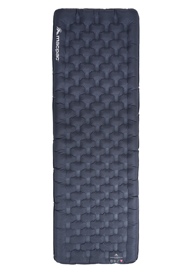 Macpac ThermAir Rectangular Sleeping Mat, Omber Blue Embossed, view 1