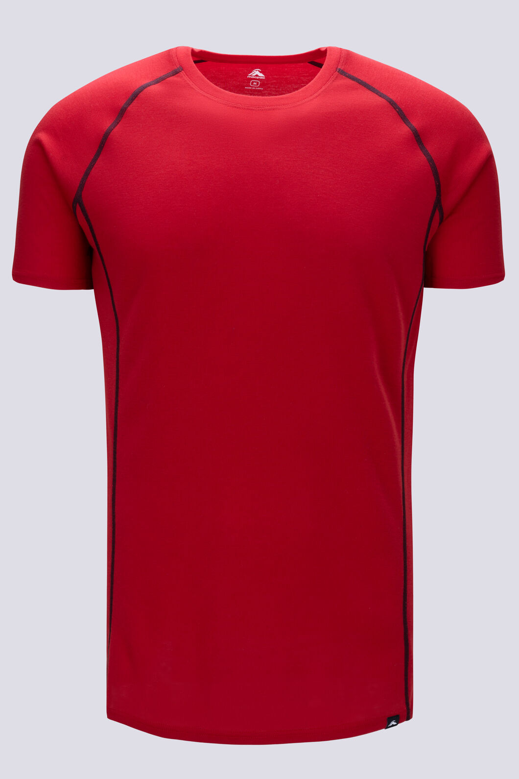 Macpac Men's Geothermal Short Sleeve Top, Scarlet Sage, hi-res