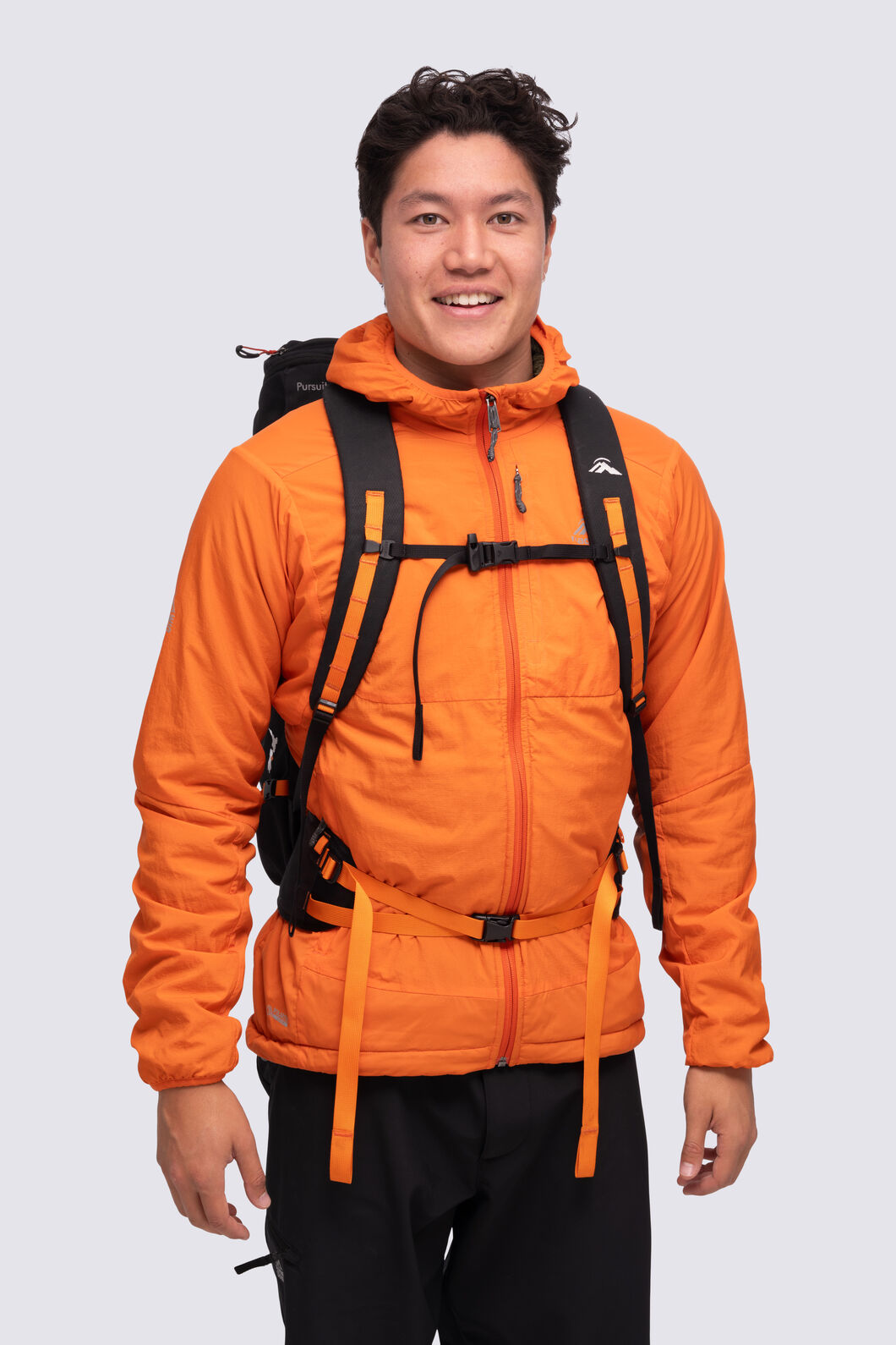 Macpac Men's Pisa Hooded Fleece Jacket, Red Orange, hi-res