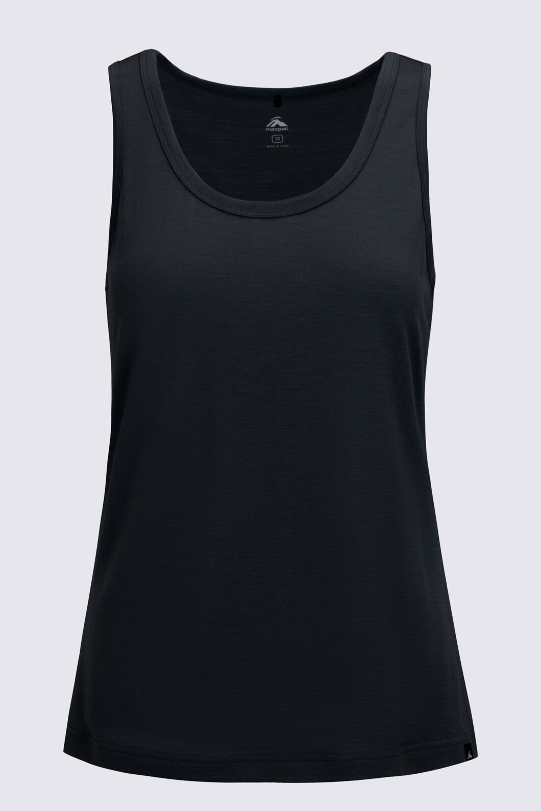 Macpac Women's Merino 180 Tank Top, Black, hi-res