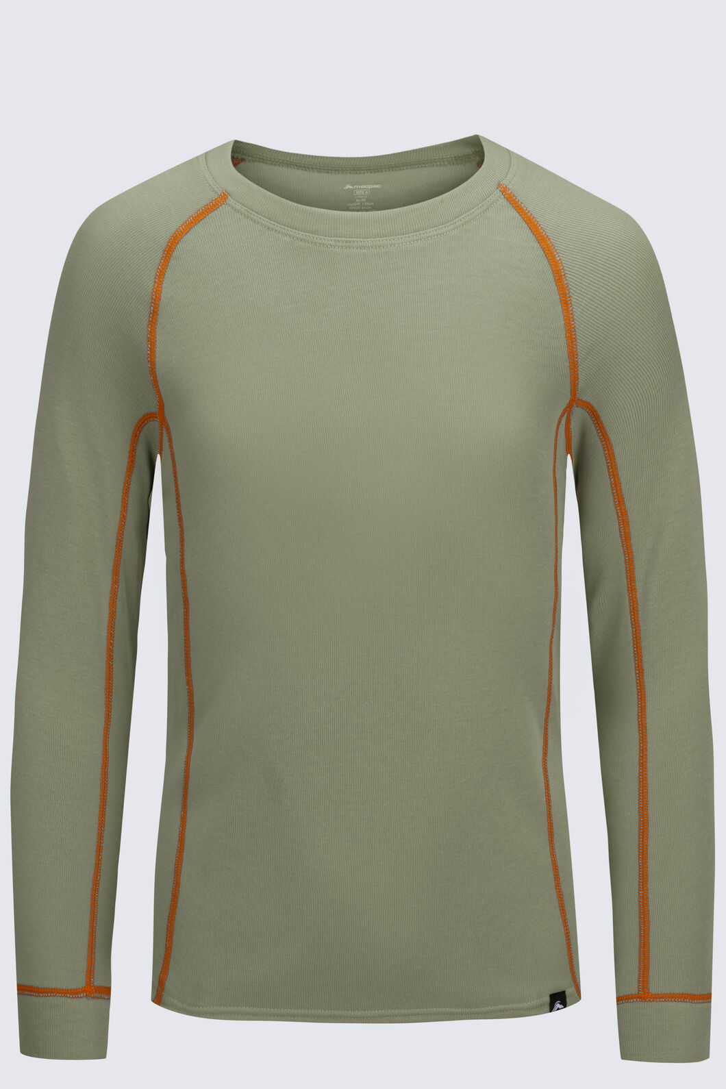 Macpac Kids' Geothermal Long Sleeve Top, Hedge Green, hi-res
