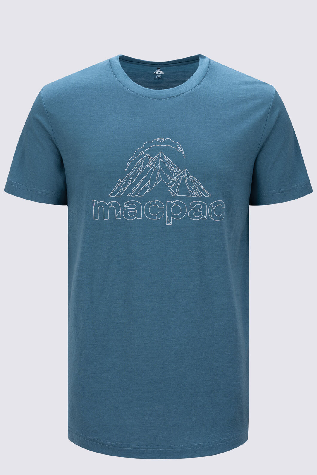 Macpac Men&rsquo;s Logo Merino 180 T-Shirt, Camp Teal, hi-res