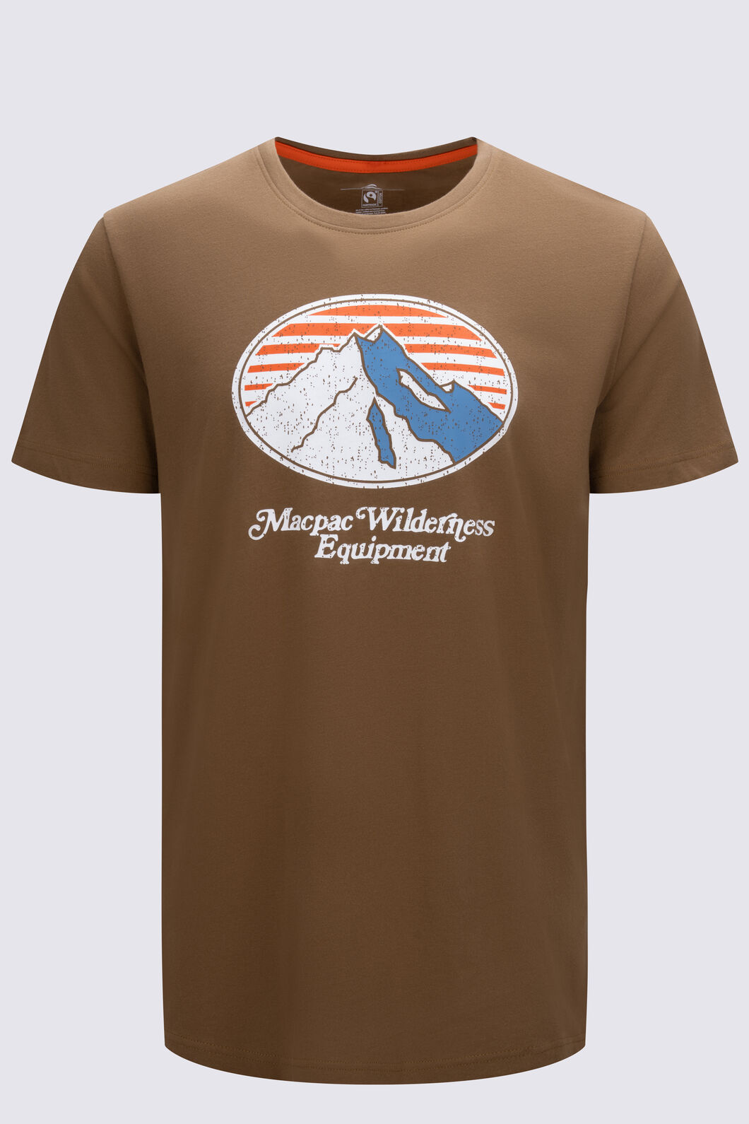 Macpac Men's Wilderness Equipment Fairtrade Organic Short Sleeve T-Shirt, Kangaroo, hi-res