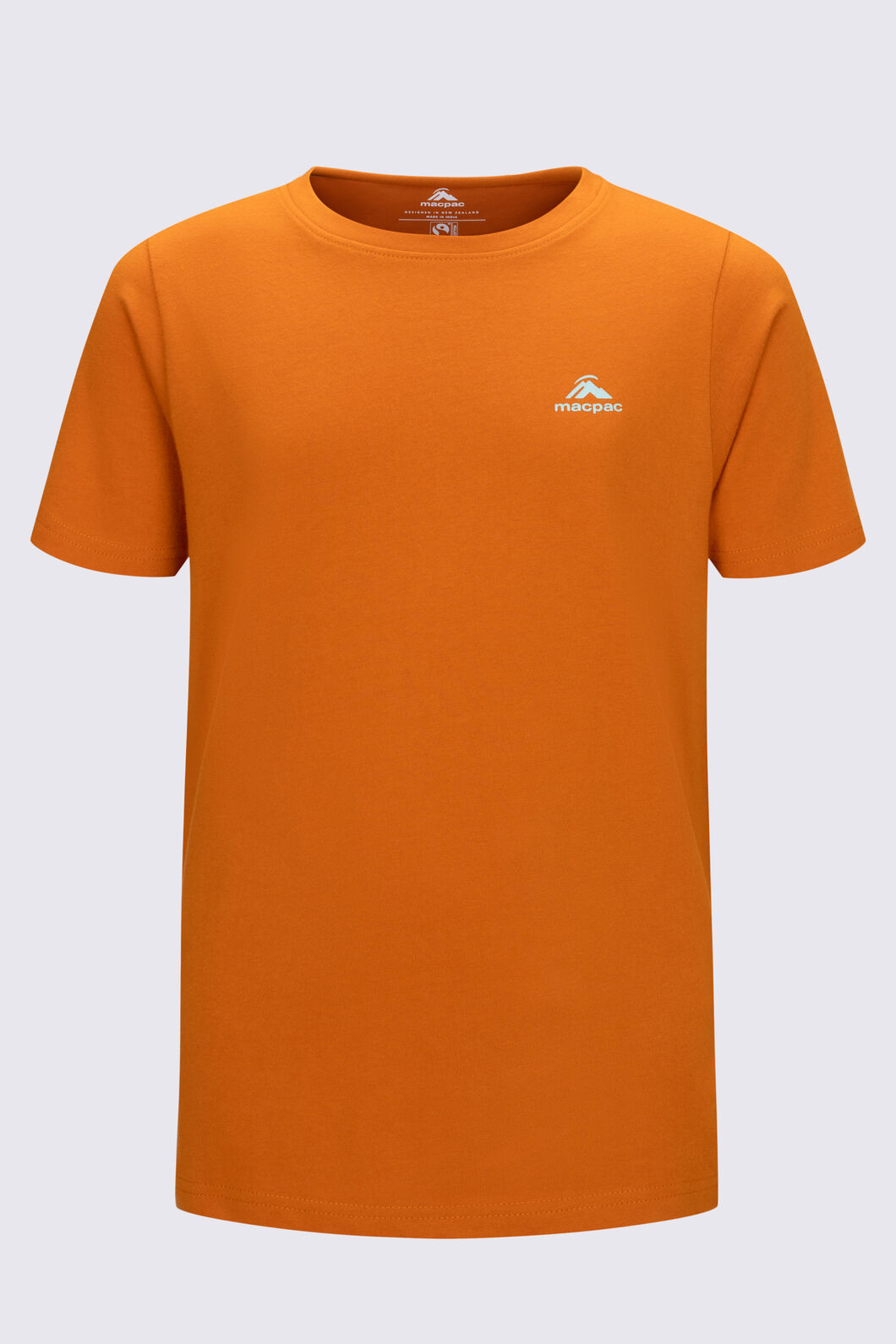 Macpac Kids' Paparoa NP Fairtrade Organic Cotton T-Shirt, Marmalade, hi-res