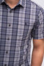 Macpac Men's Eclipse Short Sleeve Shirt, Navy Iris Check, hi-res