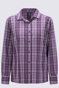 Macpac Women's Eclipse Long Sleeve Shirt, Blackberry Wine, hi-res
