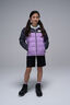Macpac Kids' Halo Hooded Down Jacket, Asphalt/African Violet, hi-res
