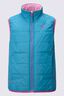 Macpac Kids' Pulsar Alpha Insulated Vest, Biscay Blue/Lilac Rose Print, hi-res