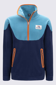 Macpac Men's Originals Fleece Pullover, Cove Blue/Navy, hi-res