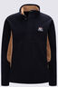 Macpac Men's Heritage Fleece Pullover, Black/Bone Brown, hi-res