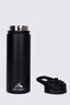 Macpac Insulated Wide Mouth Bottle with Straw Lid — 530ml, Black, hi-res