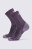 Macpac Summer Hiking Sock- 2 pack, Black Plum/Fair Orchid, hi-res