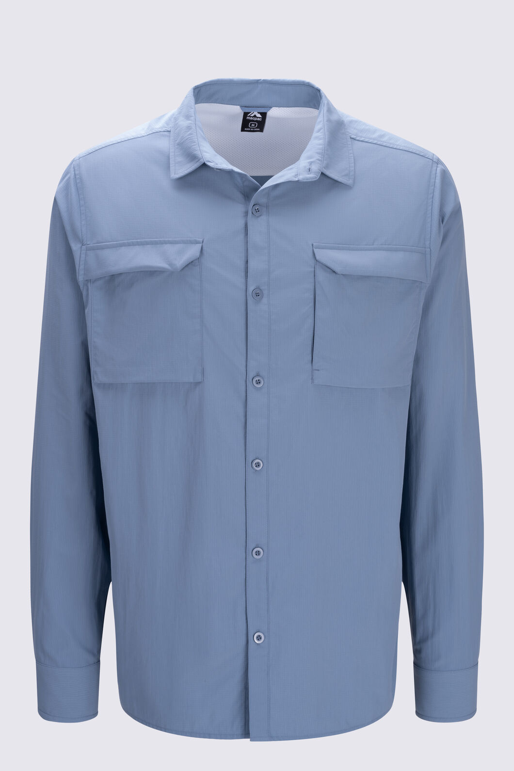 Macpac Men's brrr&deg; Long Sleeve Shirt, Windward Blue, hi-res
