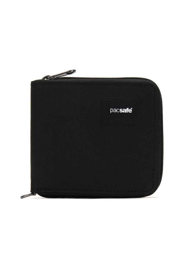 Pacsafe RFIDsafe Zip Around Wallet, JET BLACK, view 1