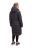 Macpac Women's Aurora Long Hooded Down Coat, Black, hi-res