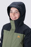 Macpac Kids' Spree Snow Jacket, Black/Four Leaf Clover, hi-res