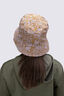 Macpac Kids' Winger Reversible Bucket Hat, Bone/Lavender Gray Print/Black, hi-res