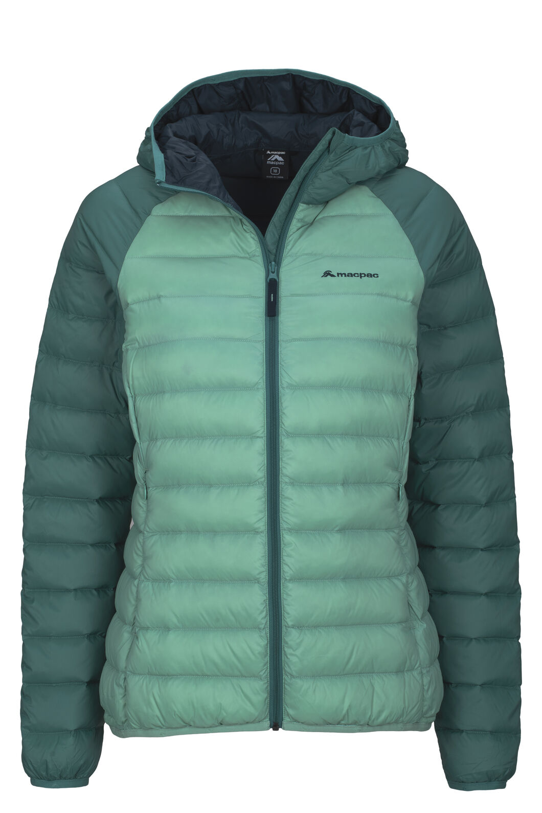 Macpac Women's Uber Light Hooded Down Jacket, Wasabi/Hyrdro, hi-res