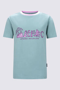 Macpac Kids' Explorer Fairtrade Organic Cotton Short Sleeve T-Shirt, Oil Blue, hi-res
