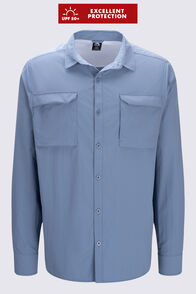 Macpac Men's brrr° Long Sleeve Shirt, Windward Blue, hi-res