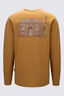 Macpac Men's Waihohonu Hut Fairtrade Organic Cotton Long Sleeve T-Shirt, Medal Bronze, hi-res