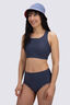 Macpac Women's Reversible High-Waisted Bikini Bottoms, Sienna Stripe/Odyssey, hi-res