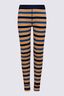 Macpac Kids' 220 Merino Long Johns, Bering Sea/Flame Orange Stripe, hi-res