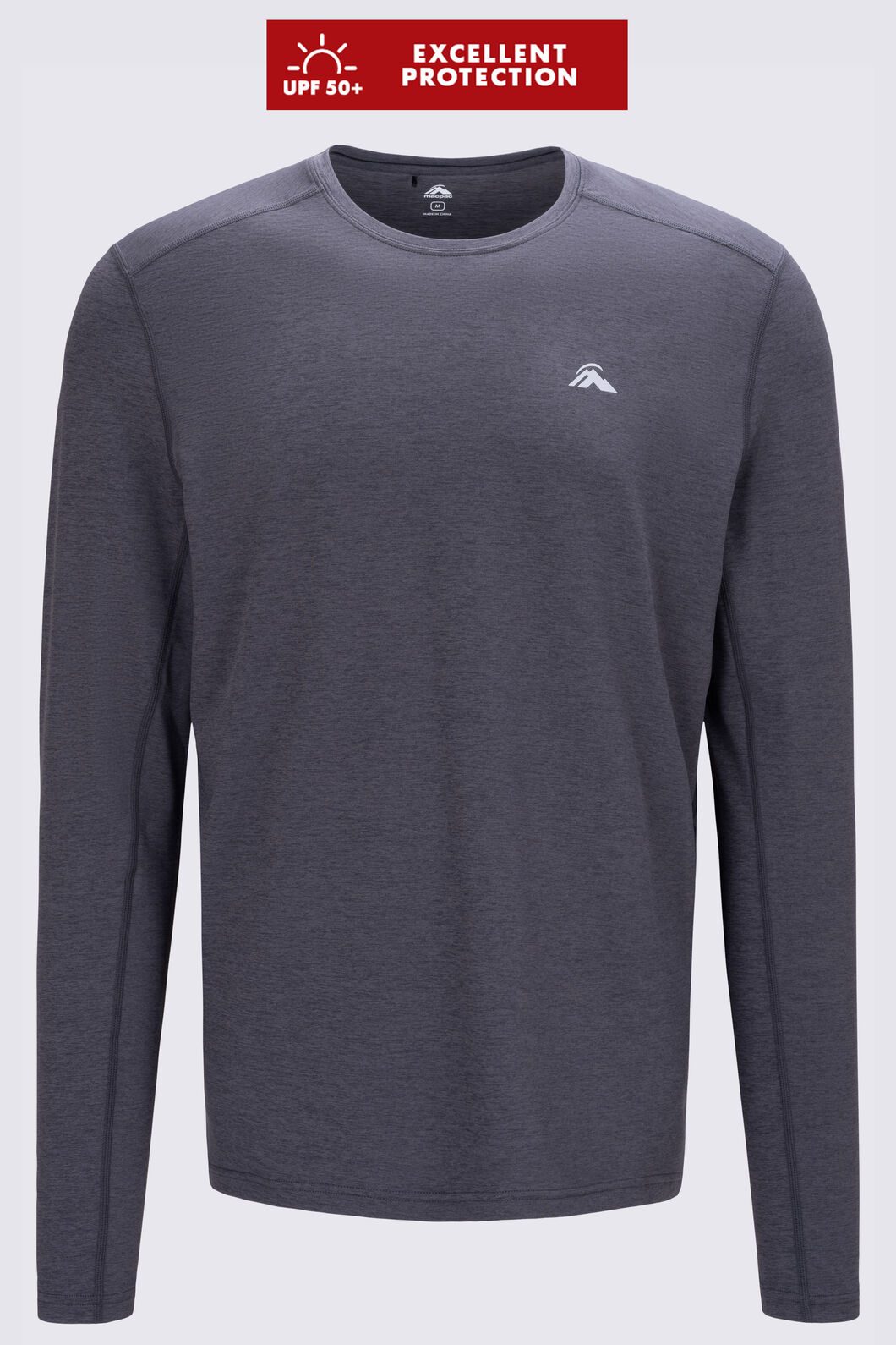 Macpac Men's brrr&deg; Long Sleeve T-Shirt, Asphalt, hi-res