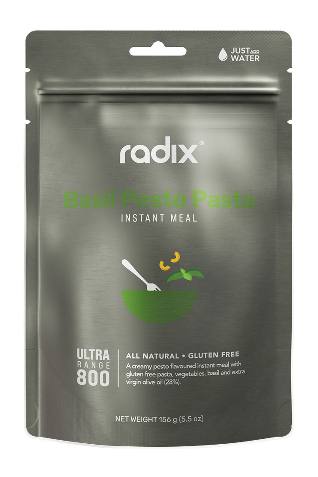 Radix Nutrition Ultra 800kcal Meal Basil Pesto 170g, Grey, hi-res
