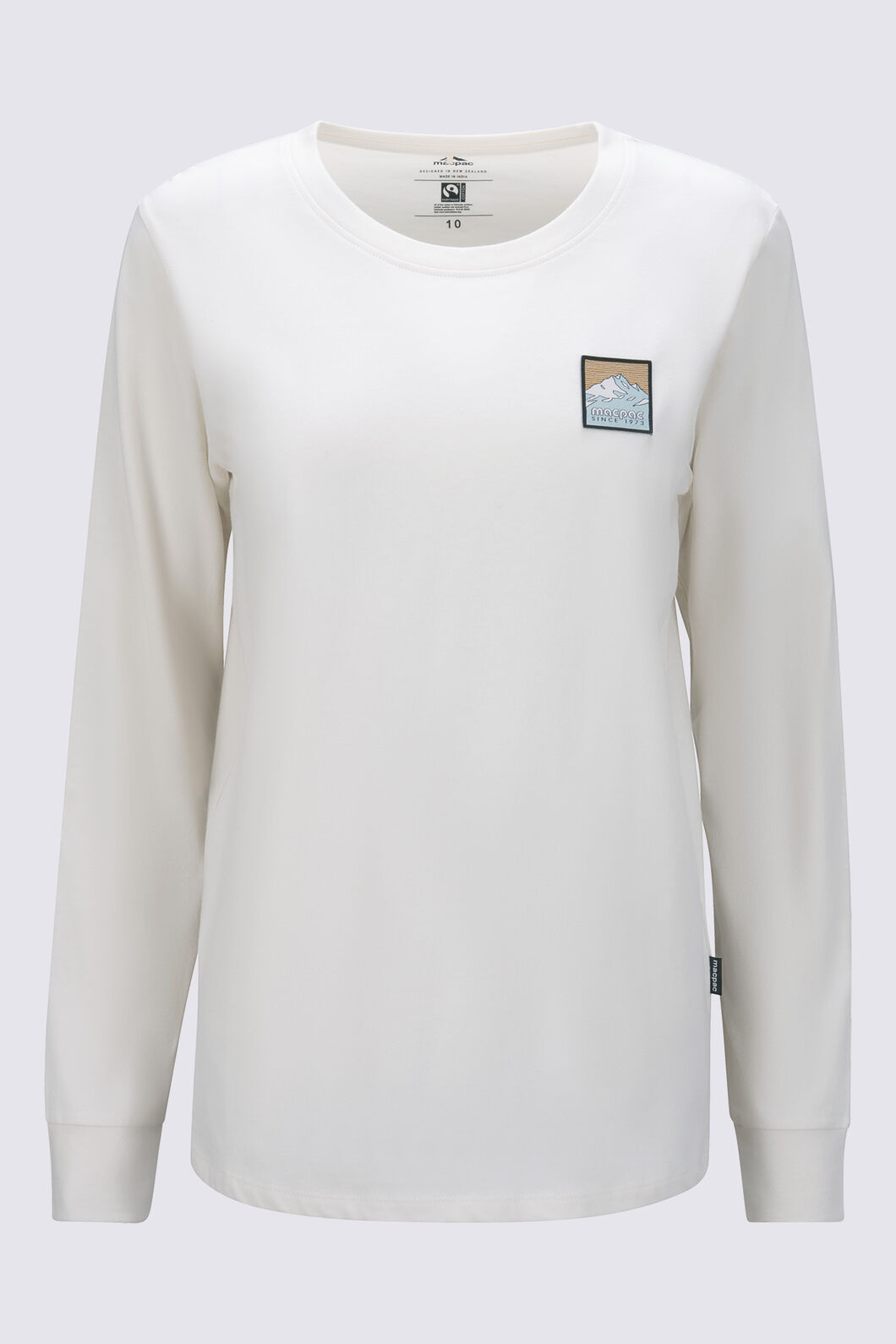 Macpac Women's Patch Long-Sleeve T-Shirt, Tofu, hi-res
