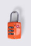 Macpac 3-dial TSA 7 Shank Travel Padlock, Orange, hi-res