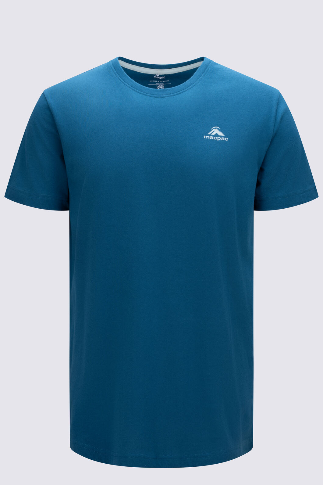 Macpac Men's Abel Tasman Topo Fairtrade Organic Short Sleeve T-Shirt, Moroccan Blue, hi-res