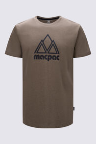 Macpac Men's Vintage Fairtrade Organic Cotton Short Sleeve T-Shirt, Stone Grey Marle, hi-res