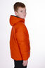 Macpac Kids' Pulsar Alpha Hooded Insulated Jacket, Black/Pureed Pumpkin, hi-res