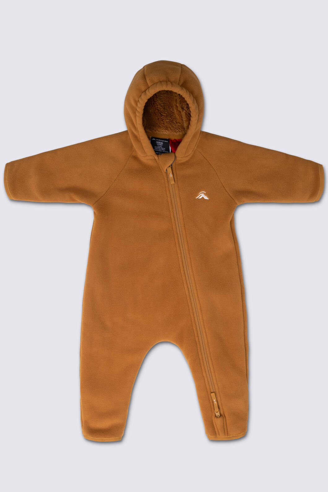 Macpac Baby Acorn Fleece Onesie, Golden Brown, hi-res