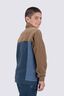 Macpac Kids&rsquo; Heritage Fleece Pullover, Midnight Navy/Bering Sea/Kanga, hi-res