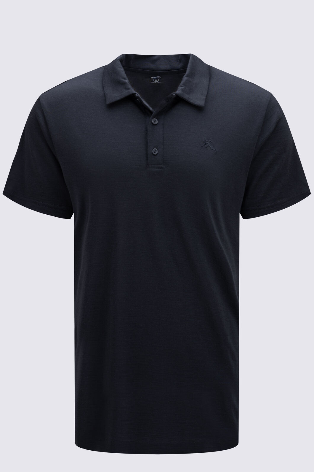 Macpac Men's Venture Merino Blend Polo, Black, hi-res