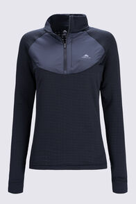 Macpac Women's Crest Fleece Pullover, Black, hi-res