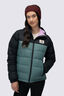 Macpac Women's Halo Hooded Down Jacket ♺, Black/North Atlantic, hi-res