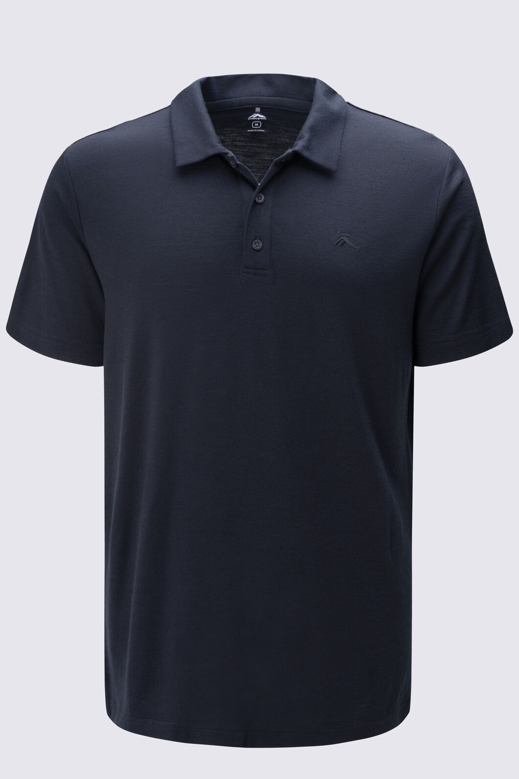 Macpac Men's Denizen 180 Merino Polo, Black, hi-res