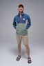 Macpac Men&rsquo;s Heritage Fleece Pullover, Ensign Blue/Hedge Green/Moonbe, hi-res