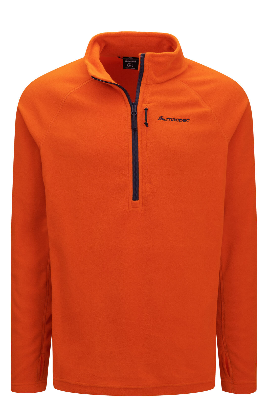 Macpac Men's Tui Fleece Pullover, Orange Flame, hi-res