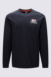 Macpac Men's Heritage Badge Fairtrade Organic Cotton Long Sleeve T-Shirt, BLACK MARLE, hi-res