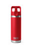 YETI® Rambler® Bottle with Straw Cap — 18 oz, Rescue Red, hi-res