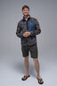 Macpac Men's Kindling Fleece Pullover, Navy/Valley Print, hi-res