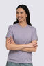 Macpac Women's Eva Short Sleeve T-Shirt, Lavender Grey, hi-res